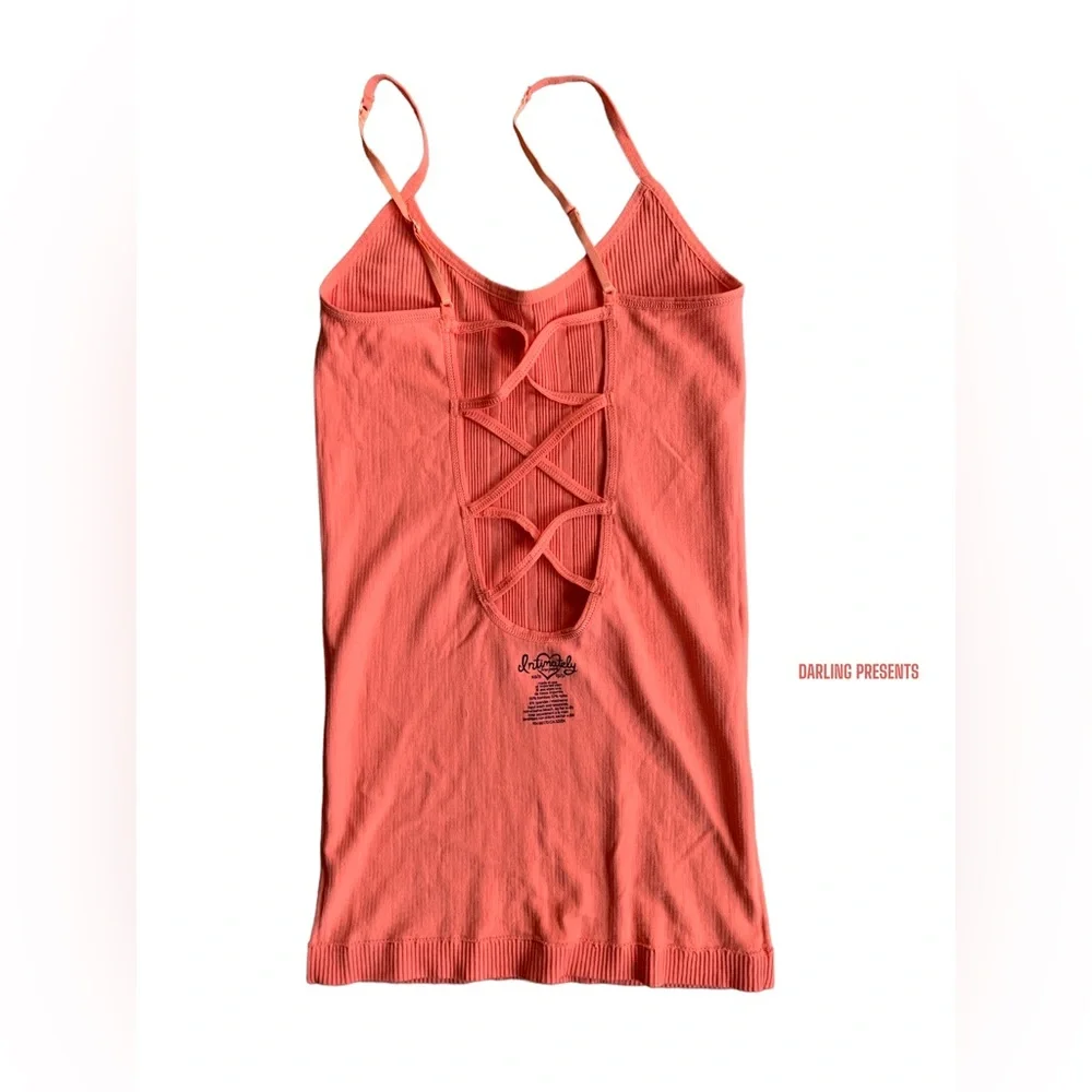 Free People Intimately Strapy Cage Back Tank Top Women Color Orange Size XS/S